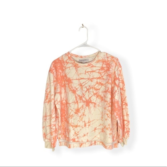 Marble Print Crew Neck Sweatshirt in Stone | XS - Picture 9 of 9